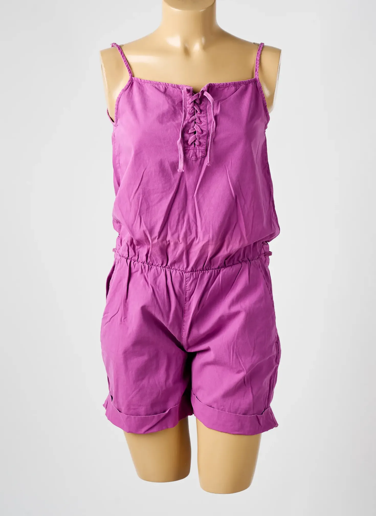 Combishort Le Temps Des Cerises Violet Fines Bretelles