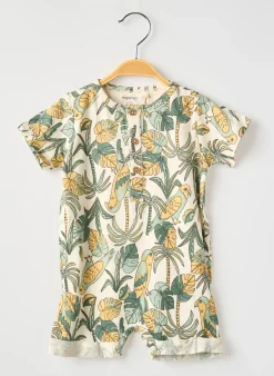 Combishort Noppies Vert Manches Courtes
