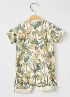 Combishort Noppies Vert Manches Courtes