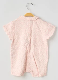 Combishort Petit Bateau Rose Manches Courtes