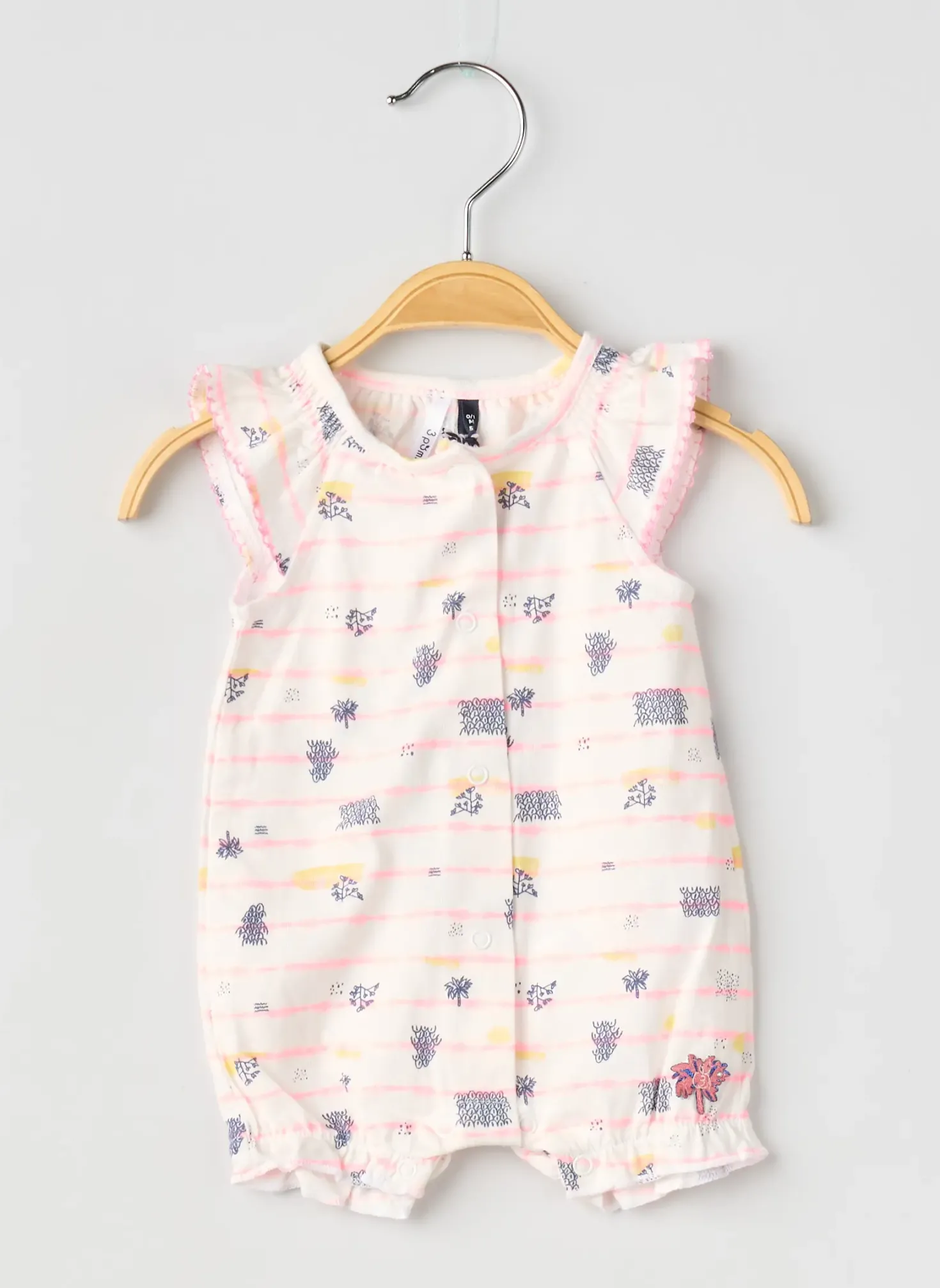 Combishort 3 Pommes Blanc Sans Manche