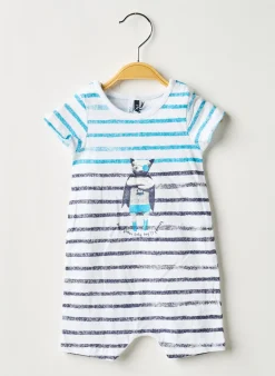 Combishort 3 Pommes Bleu Manches Courtes