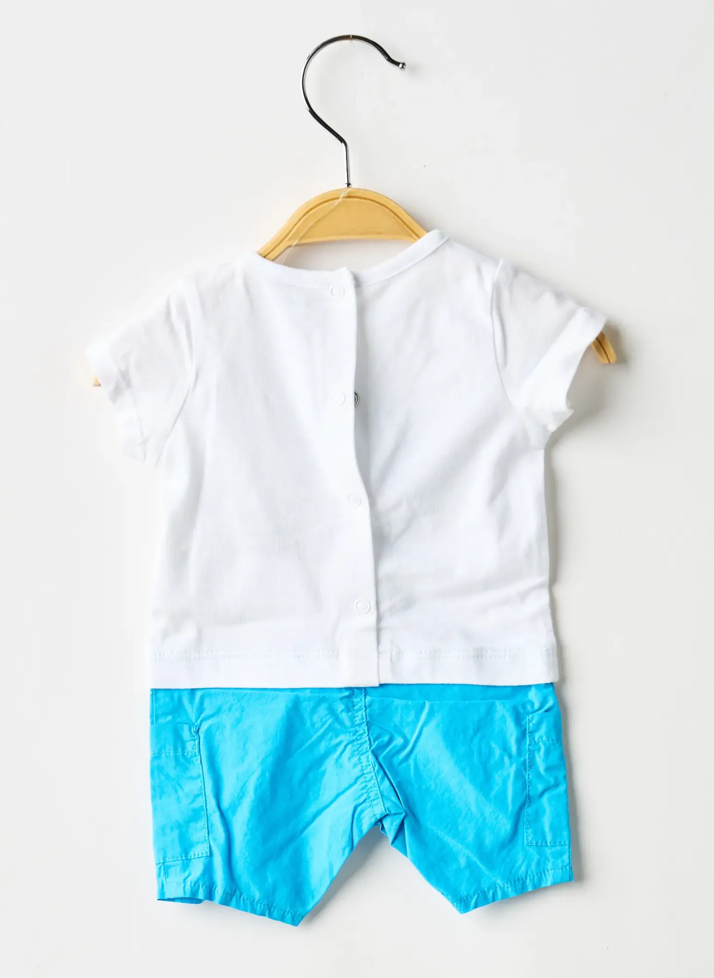 Combishort 3 Pommes Bleu Manches Courtes