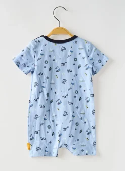 Combishort Steiff Bleu Manches Courtes