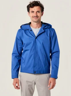 Coupe-vent Pierre Talamon Bleu A Capuche