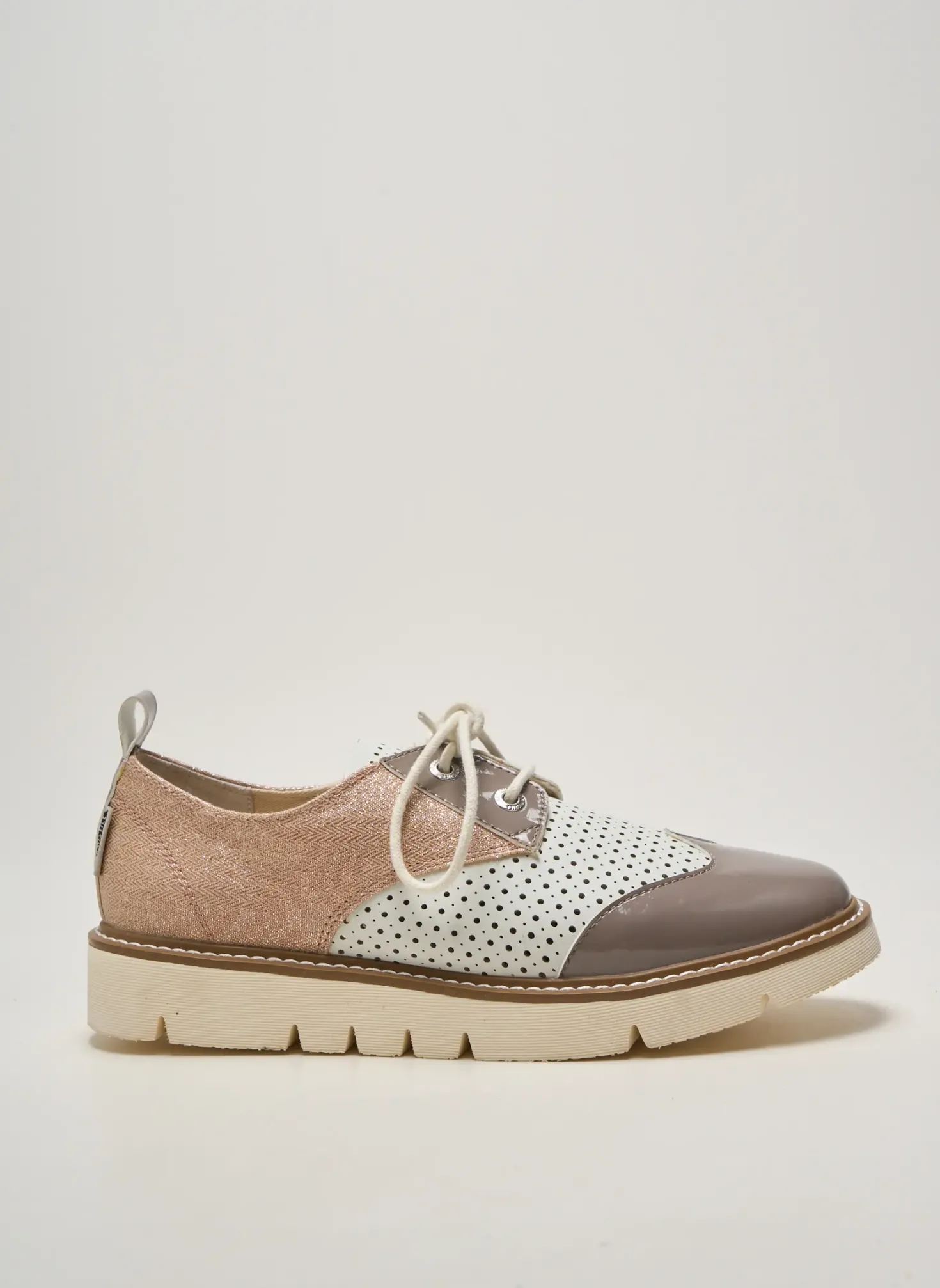 Derbies Armistice Gris Talon Plat Jusqu'à 3cm