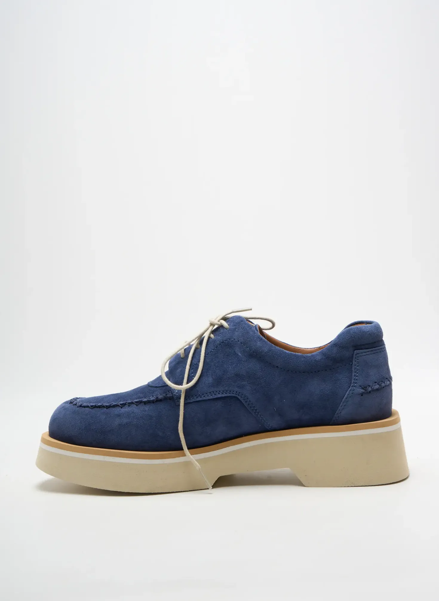 Derbies Casta Bleu Talon De 4 À 6cm