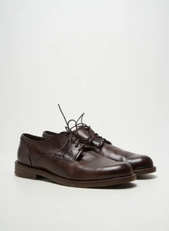 Derbies Delavè Marron Talon Bas