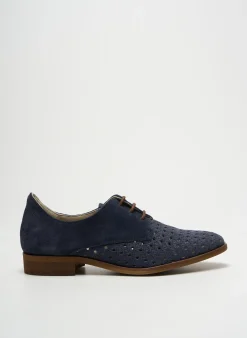 Derbies Dorking Bleu Talon Plat Jusqu'à 3cm