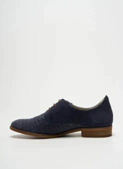 Derbies Dorking Bleu Talon Plat Jusqu'à 3cm