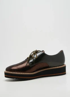 Derbies Emilie Karston Marron Talon Plat Jusqu'à 3cm