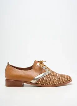 Derbies Emilie Karston Marron Talon Plat Jusqu'à 3cm