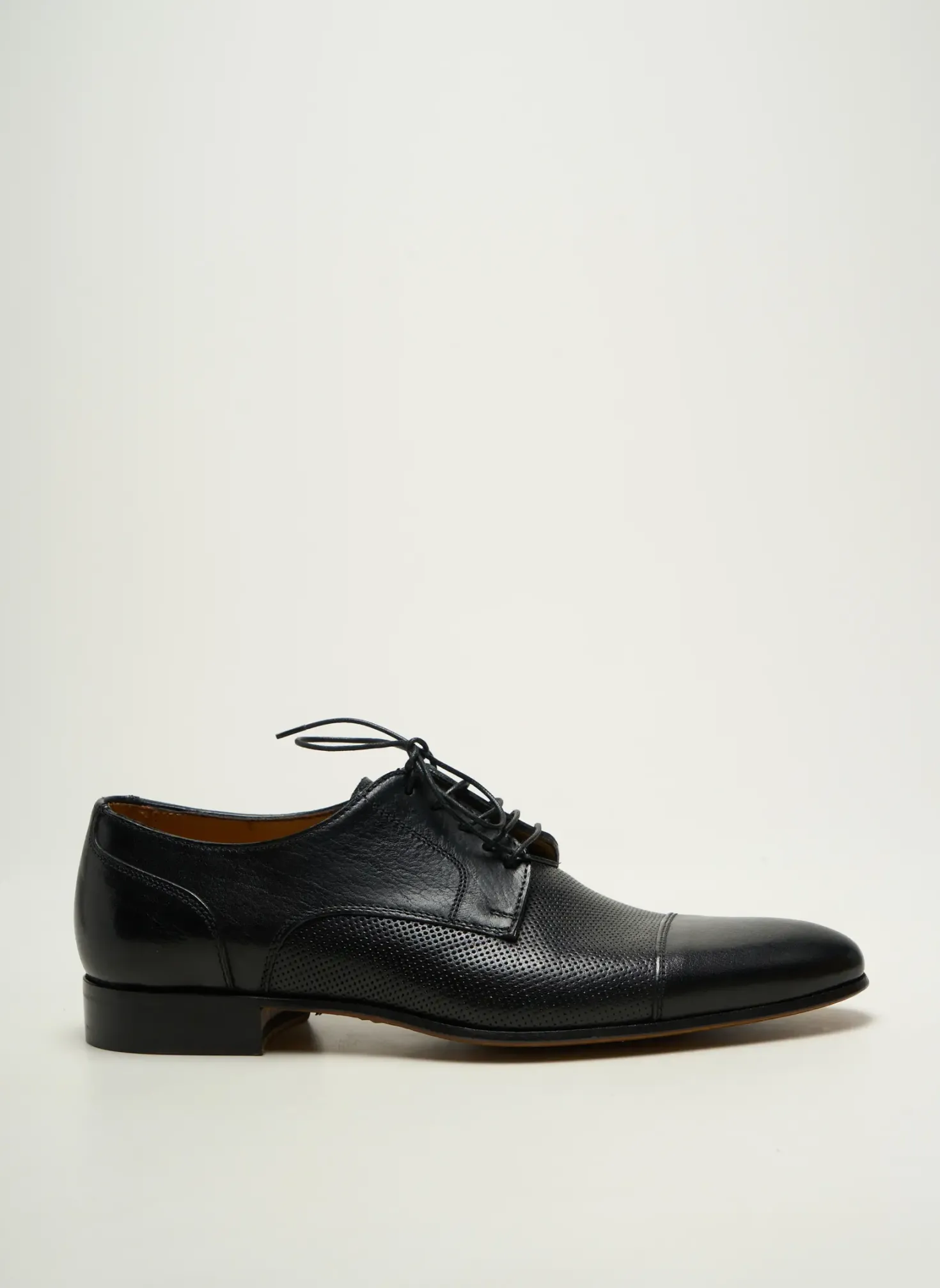 Derbies Flecs Noir Talon Bas
