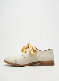 Derbies Fly London Beige Talon Plat Jusqu'à 3cm