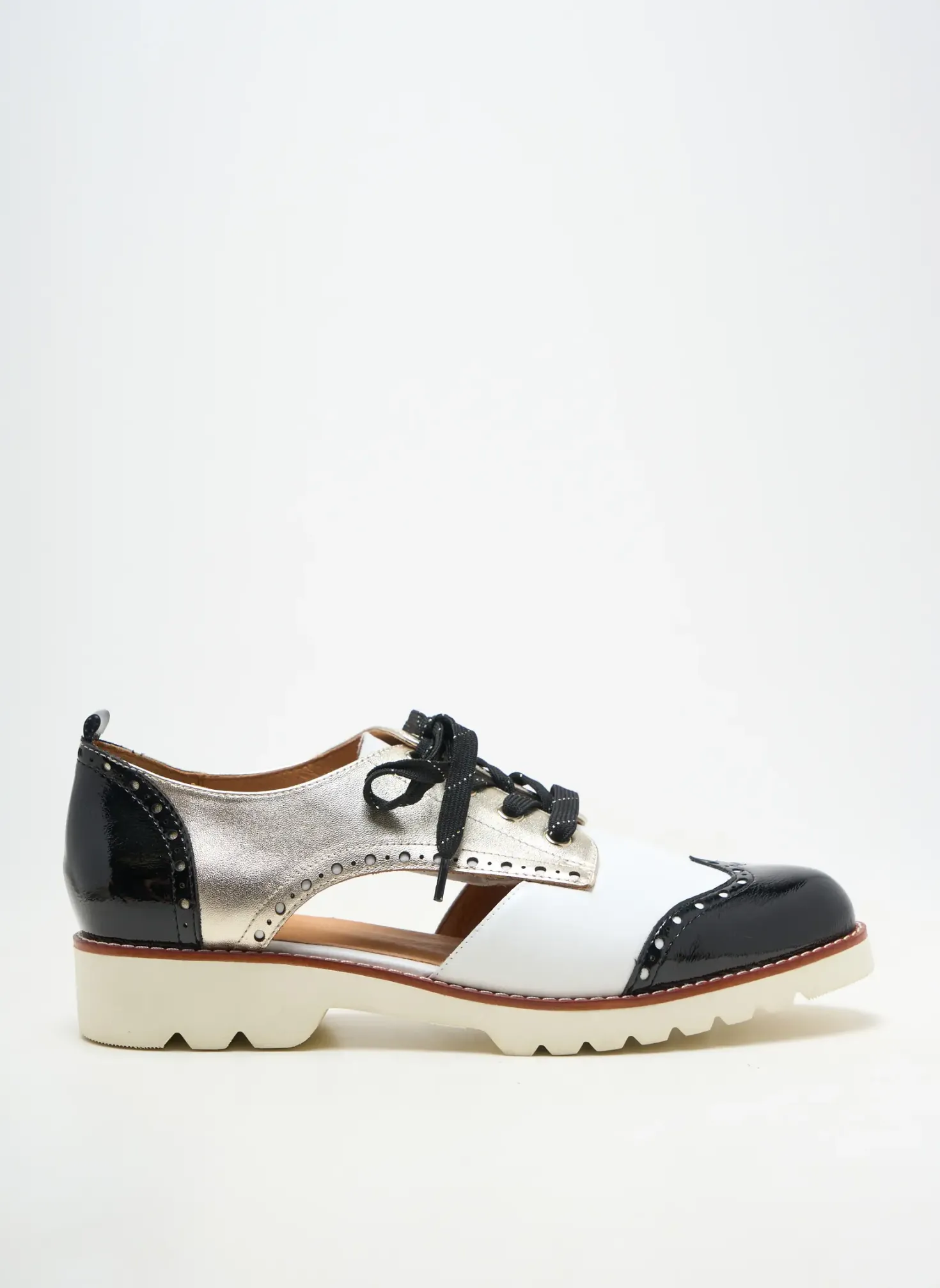 Derbies Fugitive By Francesco Rossi Blanc Talon Plat Jusqu'à 3cm