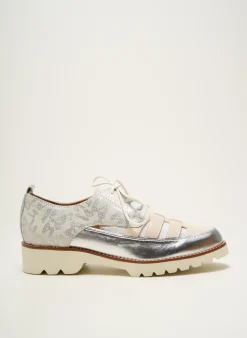 Derbies Fugitive By Francesco Rossi Argent Talon Plat Jusqu'à 3cm