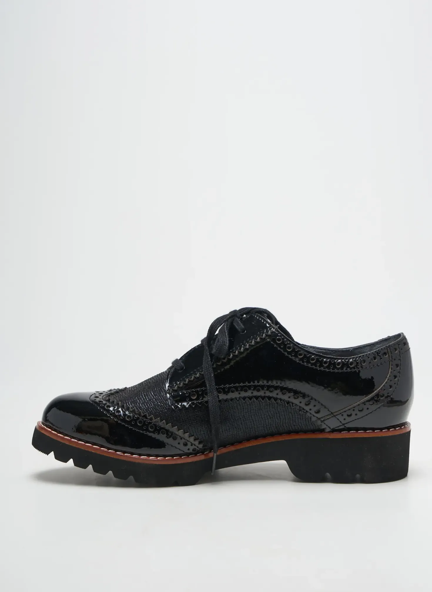 Derbies Fugitive By Francesco Rossi Noir Talon Plat Jusqu'à 3cm