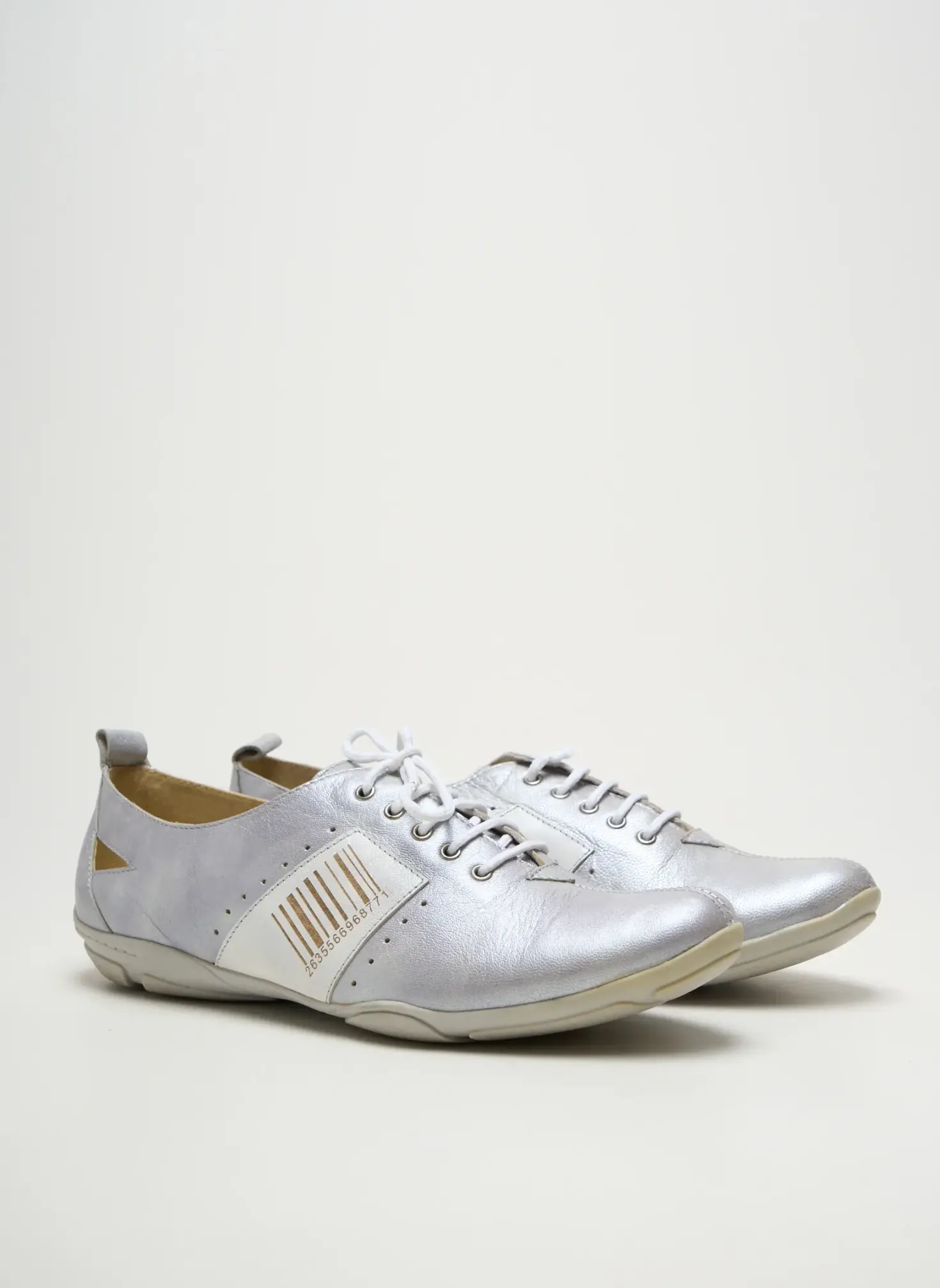 Derbies Geo-reino Argent Talon Plat Jusqu'à 3cm