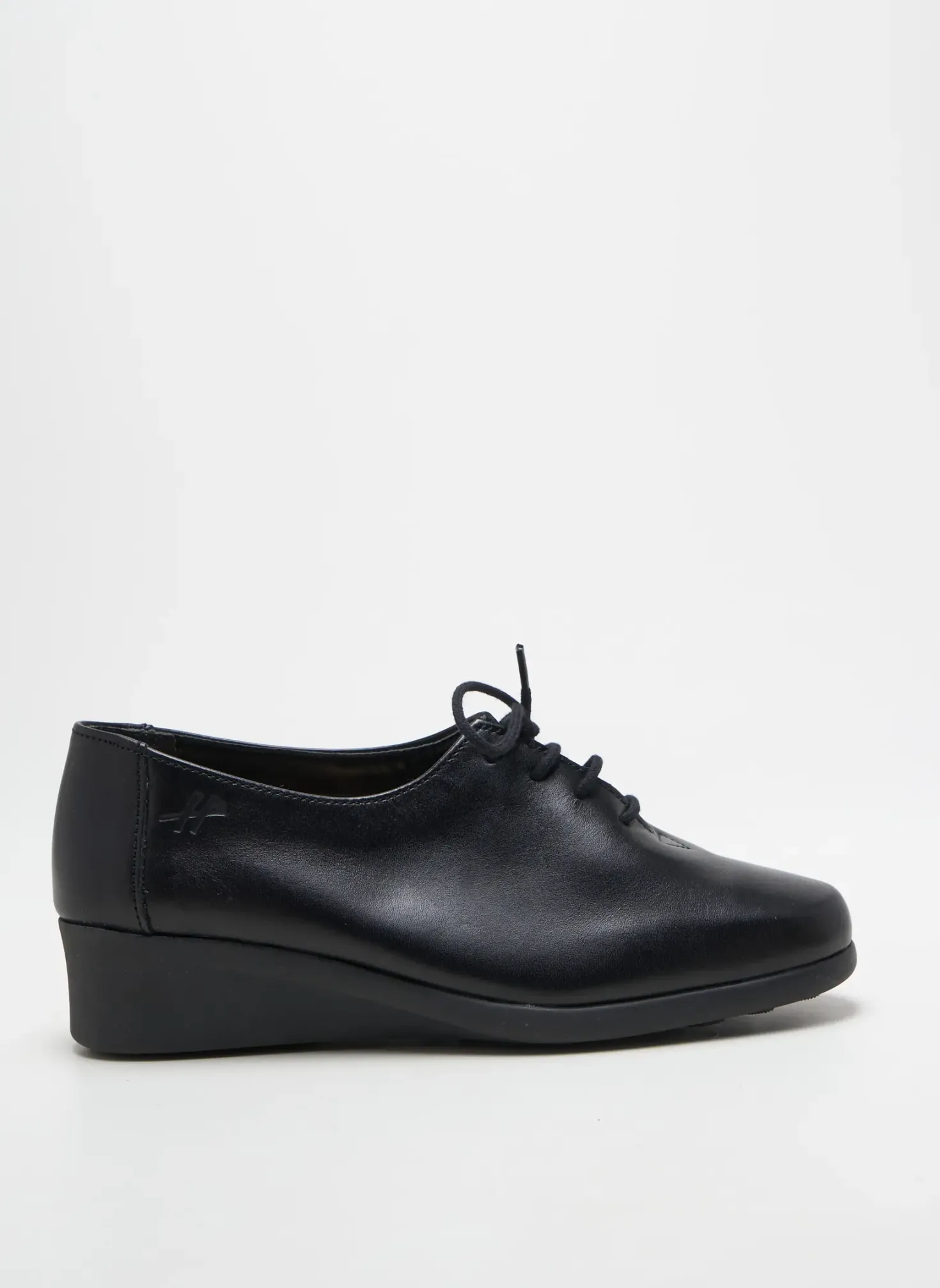 Derbies Hirica Noir Talon Plat Jusqu'à 3cm