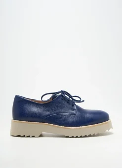 Derbies Homers Bleu Talon Plat Jusqu'à 3cm