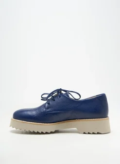 Derbies Homers Bleu Talon Plat Jusqu'à 3cm