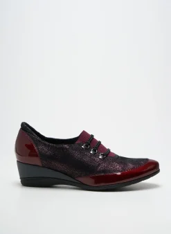 Derbies J.metayer Rouge Talon De 4 À 6cm