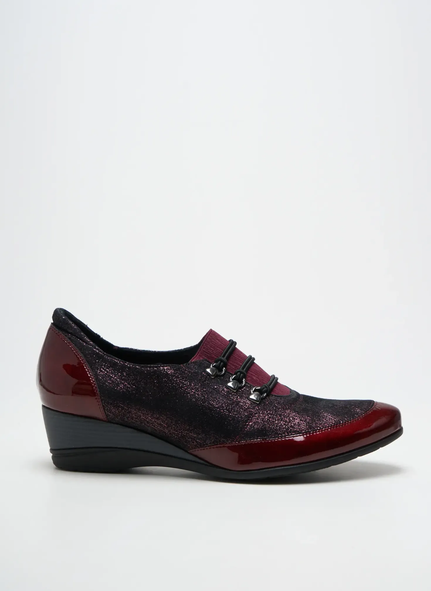 Derbies J.metayer Rouge Talon De 4 À 6cm