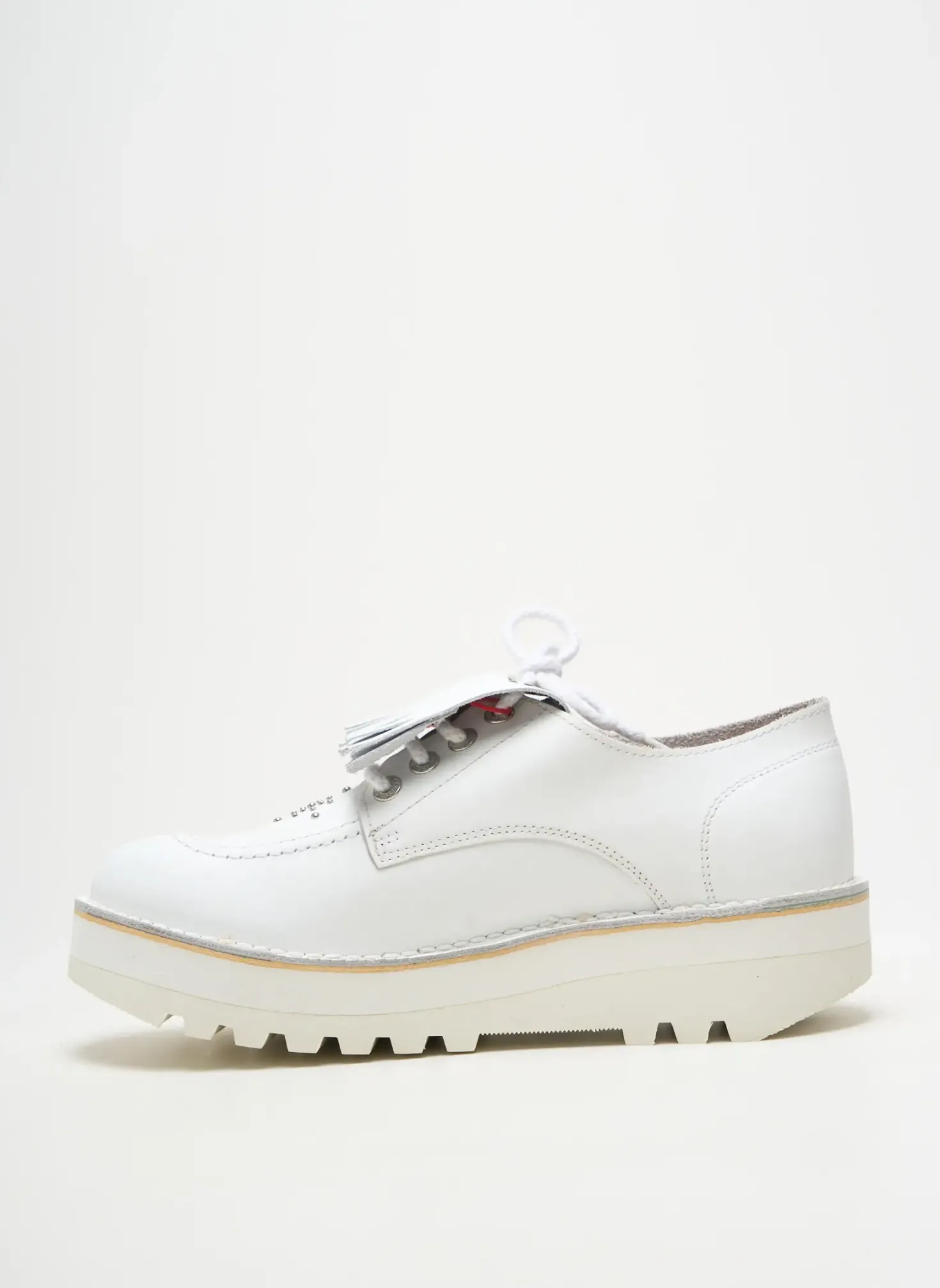 Derbies Kickers Blanc Talon De 4 À 6cm