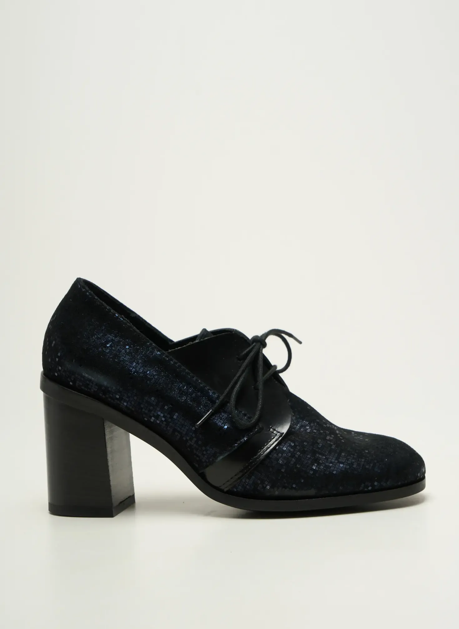 Derbies Lili Mill Bleu Talon De 7 À 9cm
