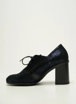 Derbies Lili Mill Bleu Talon De 7 À 9cm
