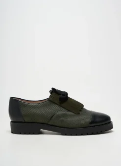 Derbies Lollipops Vert Talon Plat Jusqu'à 3cm
