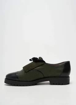 Derbies Lollipops Vert Talon Plat Jusqu'à 3cm