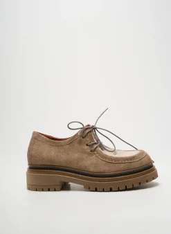 Derbies Mjus Beige Talon Plat Jusqu'à 3cm