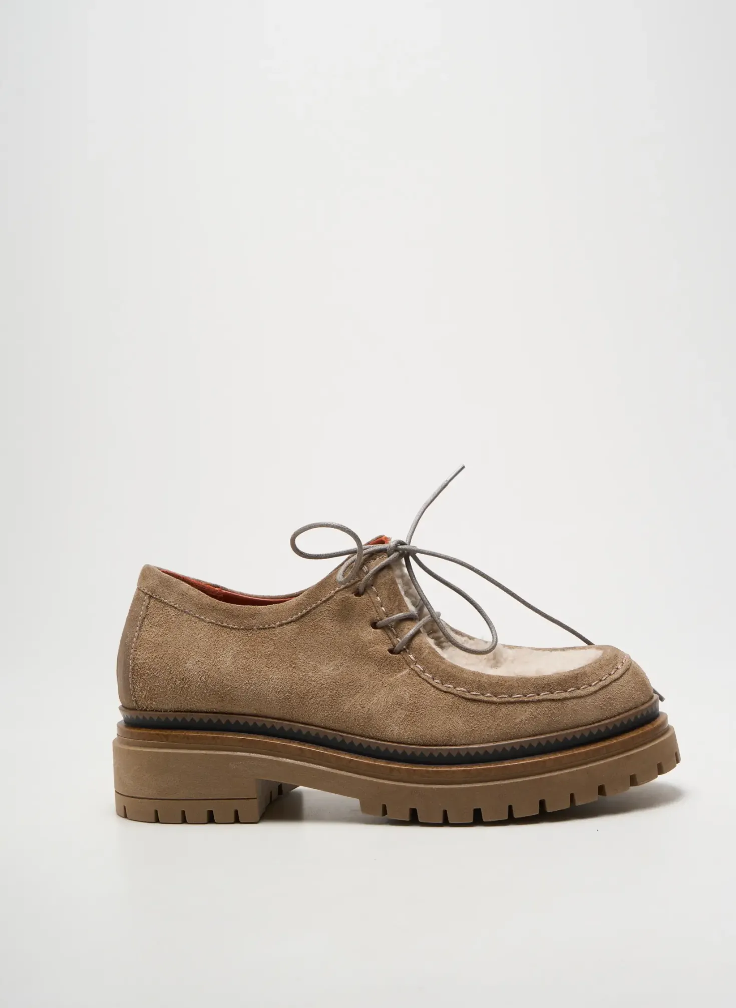 Derbies Mjus Beige Talon Plat Jusqu'à 3cm