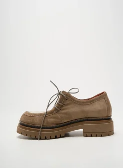 Derbies Mjus Beige Talon Plat Jusqu'à 3cm