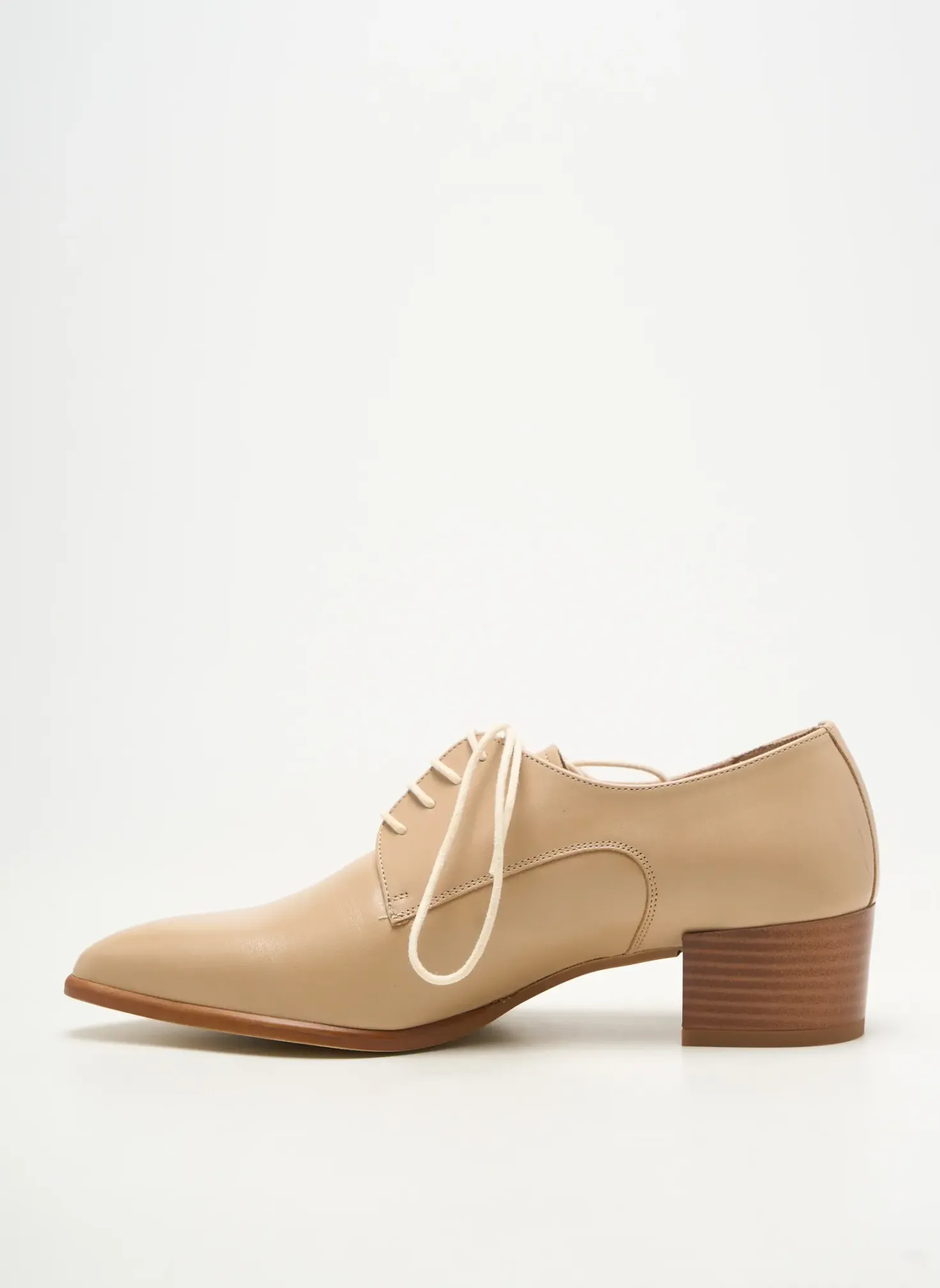 Derbies Pertini Beige Talon De 4 À 6cm