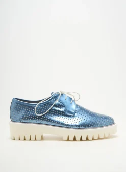 Derbies Pertini Bleu Talon Plat Jusqu'à 3cm