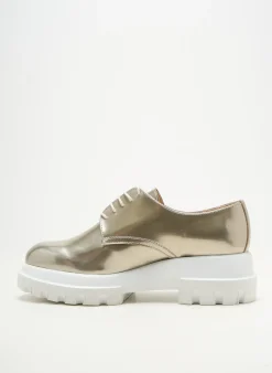 Derbies Pertini Or Talon Plat Jusqu'à 3cm