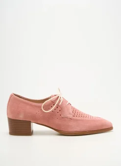 Derbies Pertini Rose Talon De 4 À 6cm