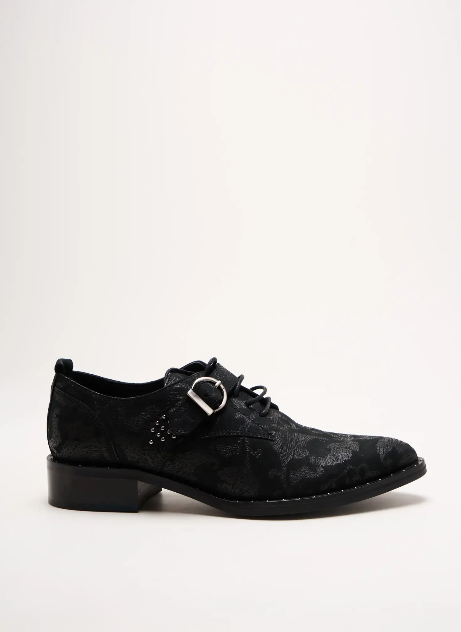Derbies Philippe Morvan Noir Talon Plat Jusqu'à 3cm