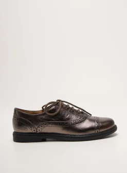 Derbies Pom D'api Argent Talon Bas
