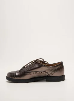 Derbies Pom D'api Argent Talon Bas