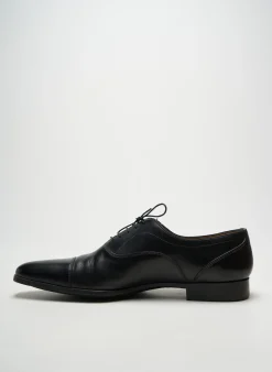 Derbies Santoni Noir Talon Bas