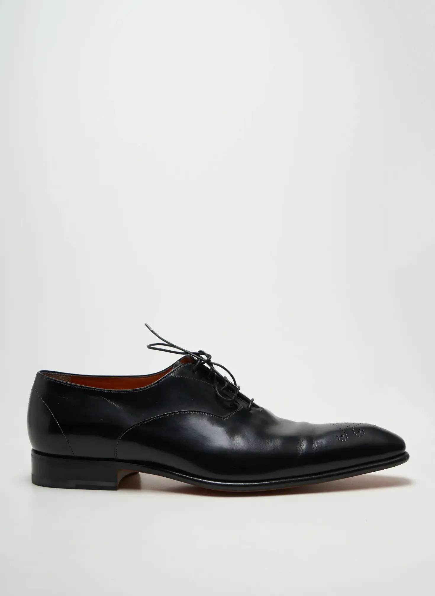 Derbies Santoni Noir Talon Bas