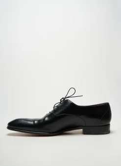 Derbies Santoni Noir Talon Bas