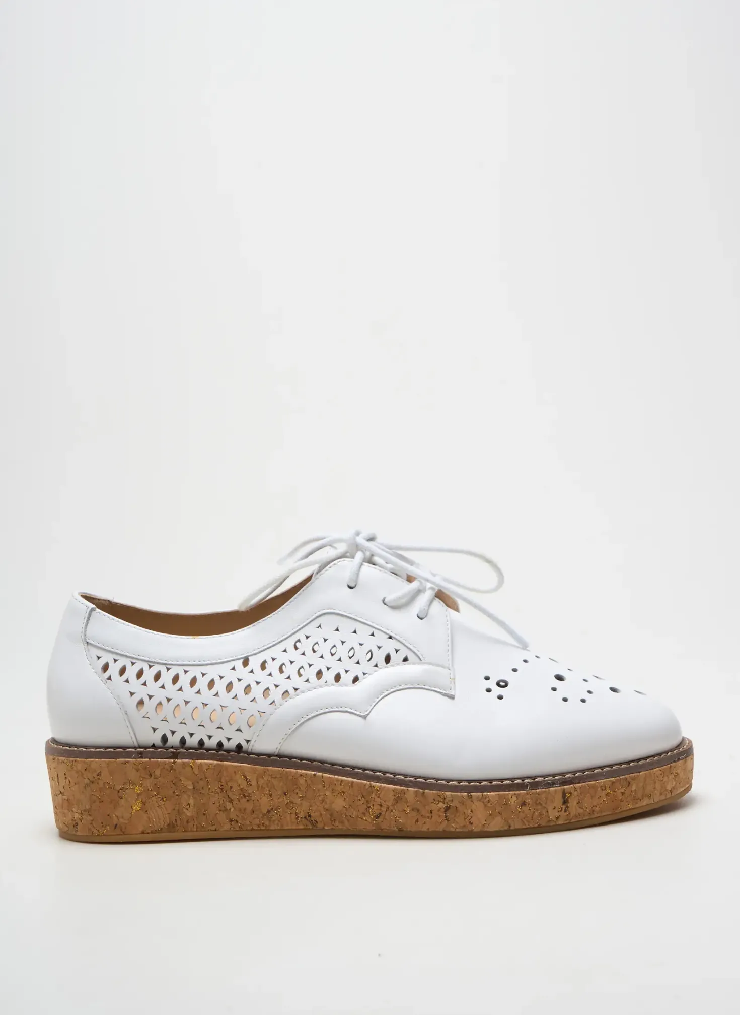 Derbies Schmoove Blanc Talon Plat Jusqu'à 3cm