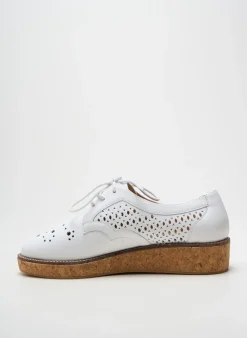 Derbies Schmoove Blanc Talon Plat Jusqu'à 3cm