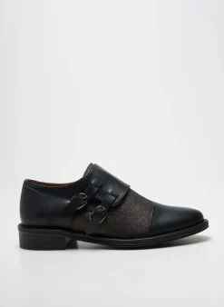 Derbies Schmoove Noir Talon Plat Jusqu'à 3cm