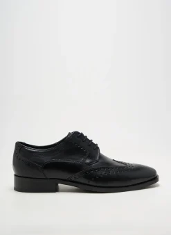Derbies Sioux Noir Talon Plat Jusqu'à 3cm