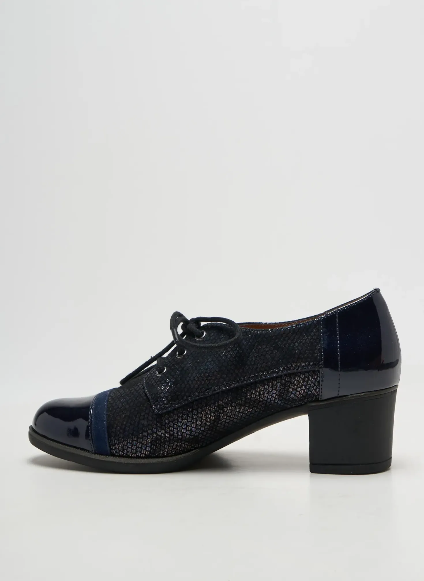 Derbies Sweet Bleu Talon De 4 À 6cm